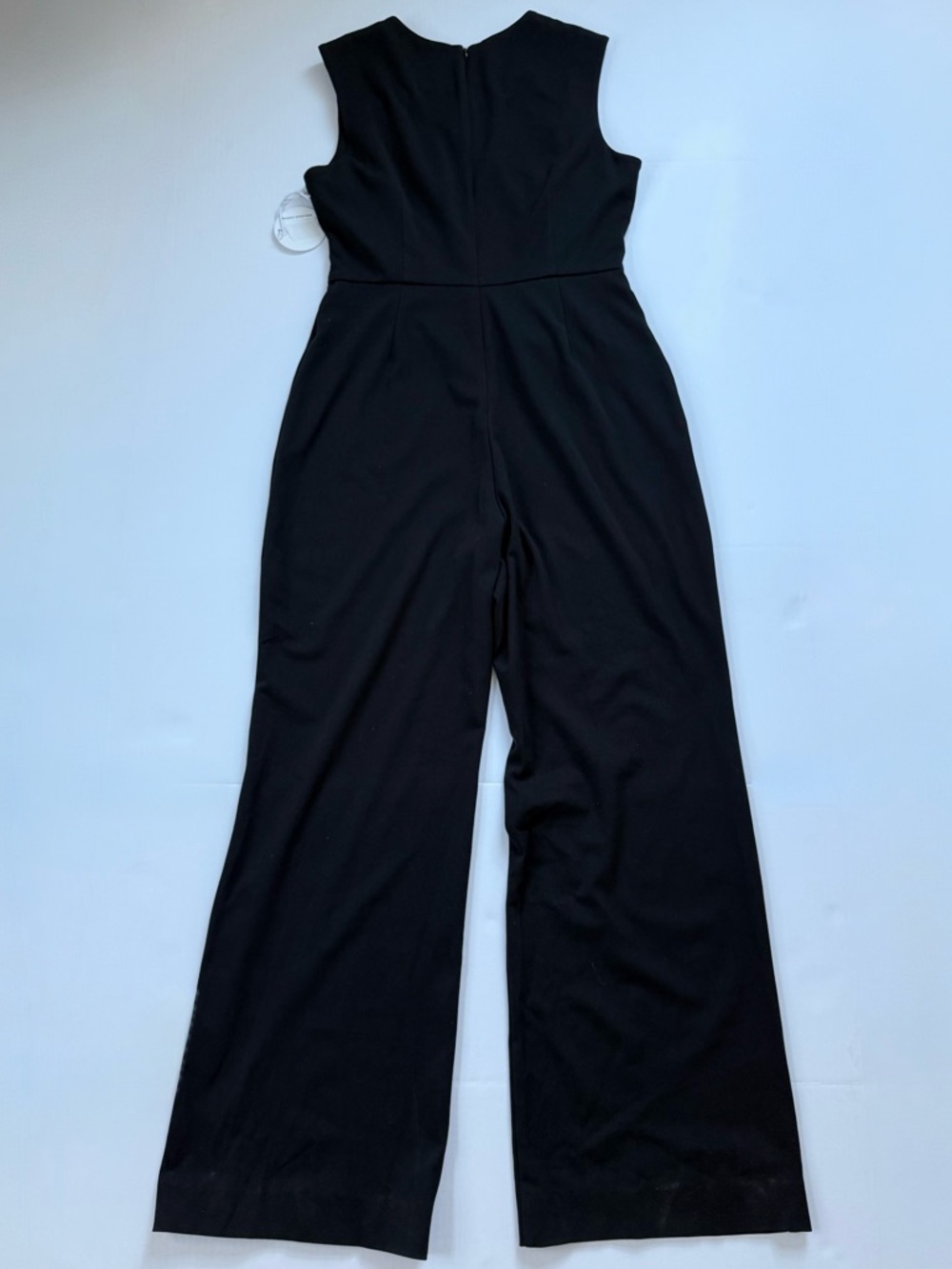 NWT STAUD Black Wide Leg Jumpsuit Ruched Bodice Size 14 - Picture 2 of 8
